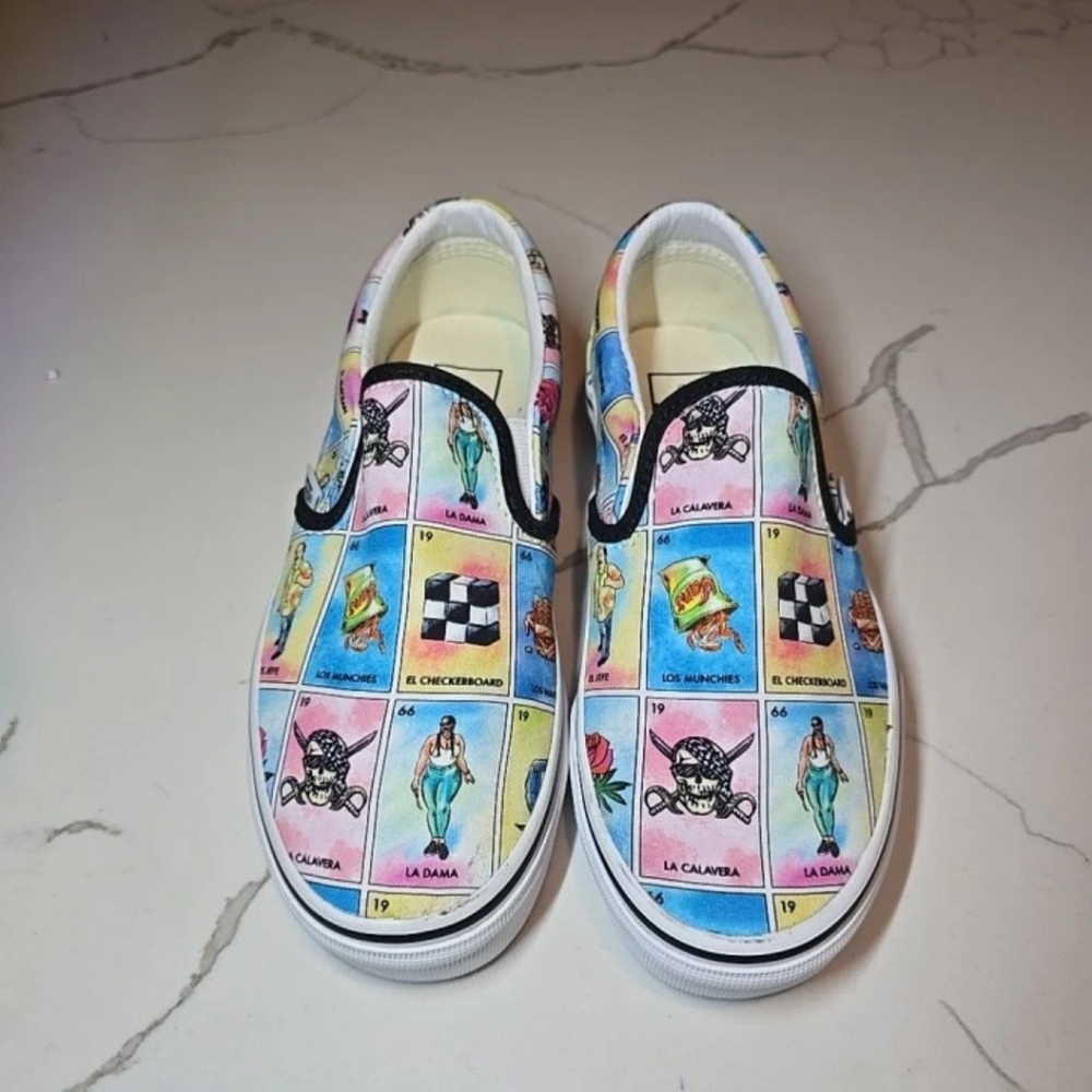 Vans Loteria 'Los Vans' Slip-On Sneakers - Women's Size 6 / Men's Size 4.5